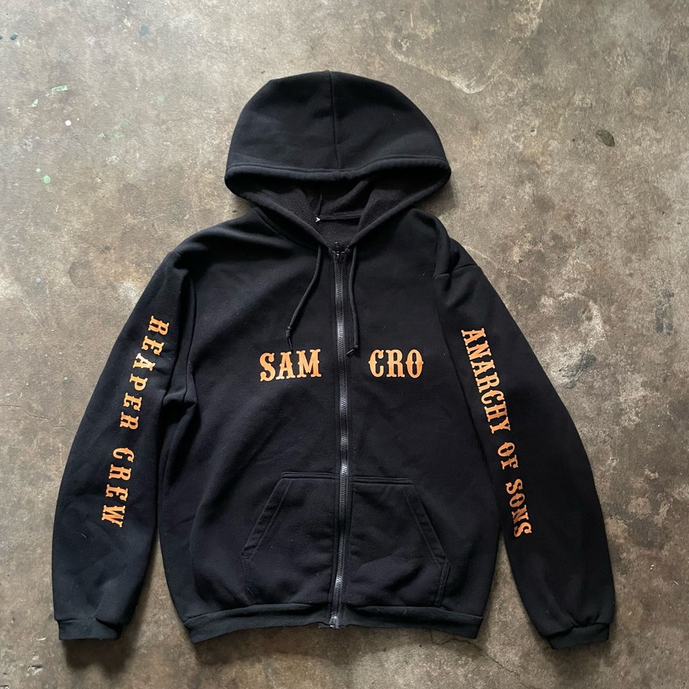Medium Black /Yellow “Sons Of Anarchy” Zipper Hoodie